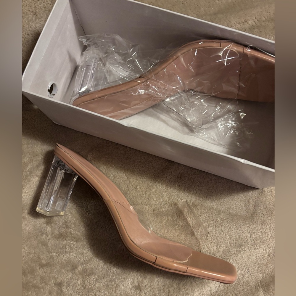 Clear heels